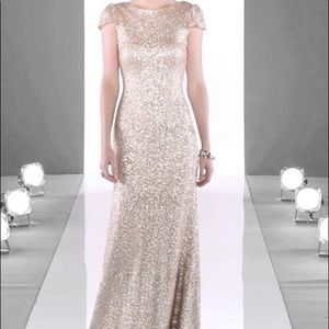 Metallic gold Bridesmaid dress